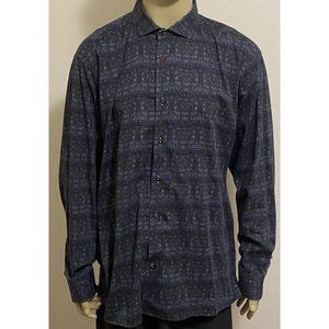 7 Downie St. London Culture Men's Size 10 Long Sleeve Button Front Shirt XXL